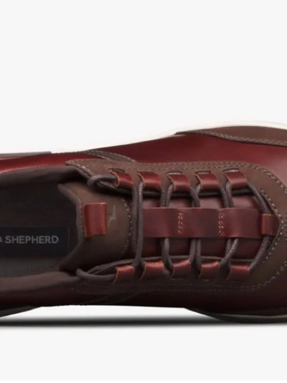 Men's Casual Leather Sneaker - Maple and Cream